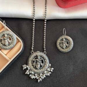 Madhav Flute Pendant Set